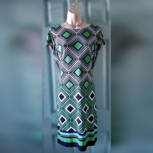 Jessica Howard Sheath Midi Dress Geometric